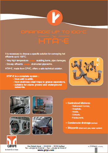 DRAINAGE UP TO 100°C