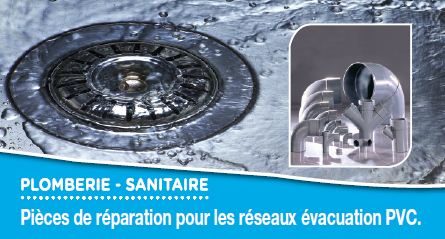 Pièces de réparation pour le réseau évacuation PVC
