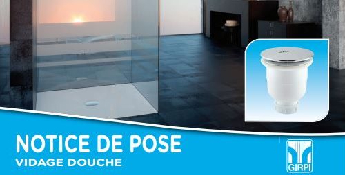 BONDE DE DOUCHE VERTICALE, CAPOT ABS CHROMÉ