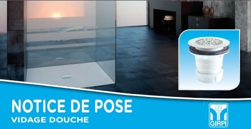 BONDE DE DOUCHE VERTICALE, GRILLE INOX