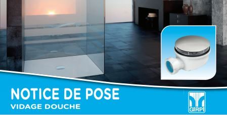 BONDE DE DOUCHE FAIBLE ENCOMBREMENT, CAPOT MÉTAL